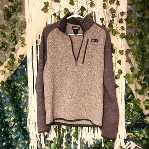 Patagonia Better Sweater 1/4 Zip Mens Small Pullover Sweater Heather Grey Pocket